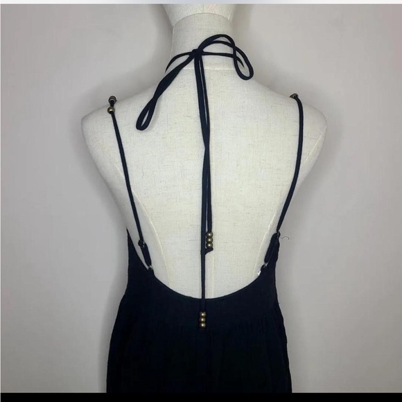 Charlie Holiday Anthropologie Dress Womens Tiered Priscilla Maxi Black Boho - Picture 7 of 8